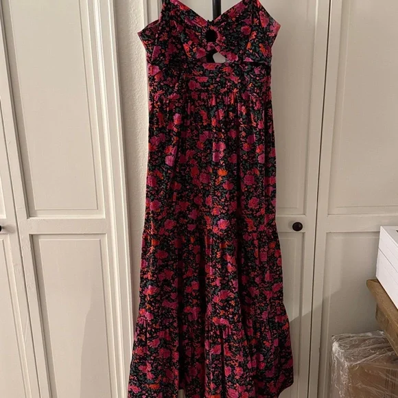 NWOT Fore 100% Cotton Magenta Maxi Dress Size L - Picture 2 of 6